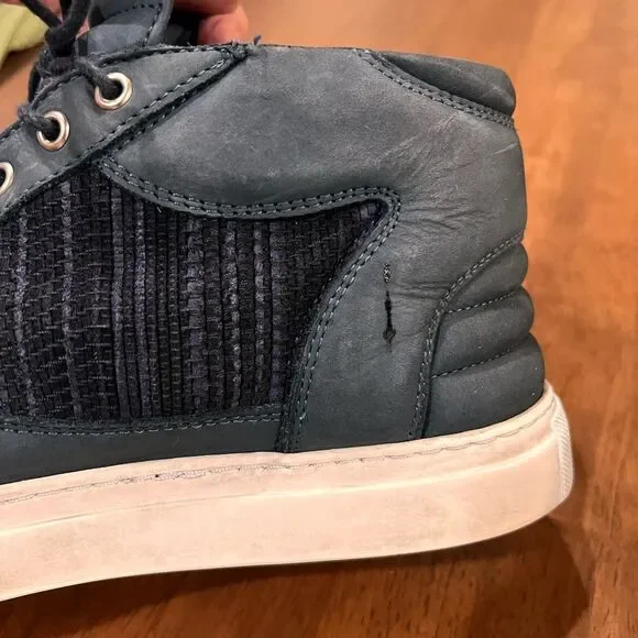 Filling Pieces High Top Sneakers US 11.5–12 Navy Suede Leather Handmade Portugal Filling Pieces High Top Sneakers Men main image 3